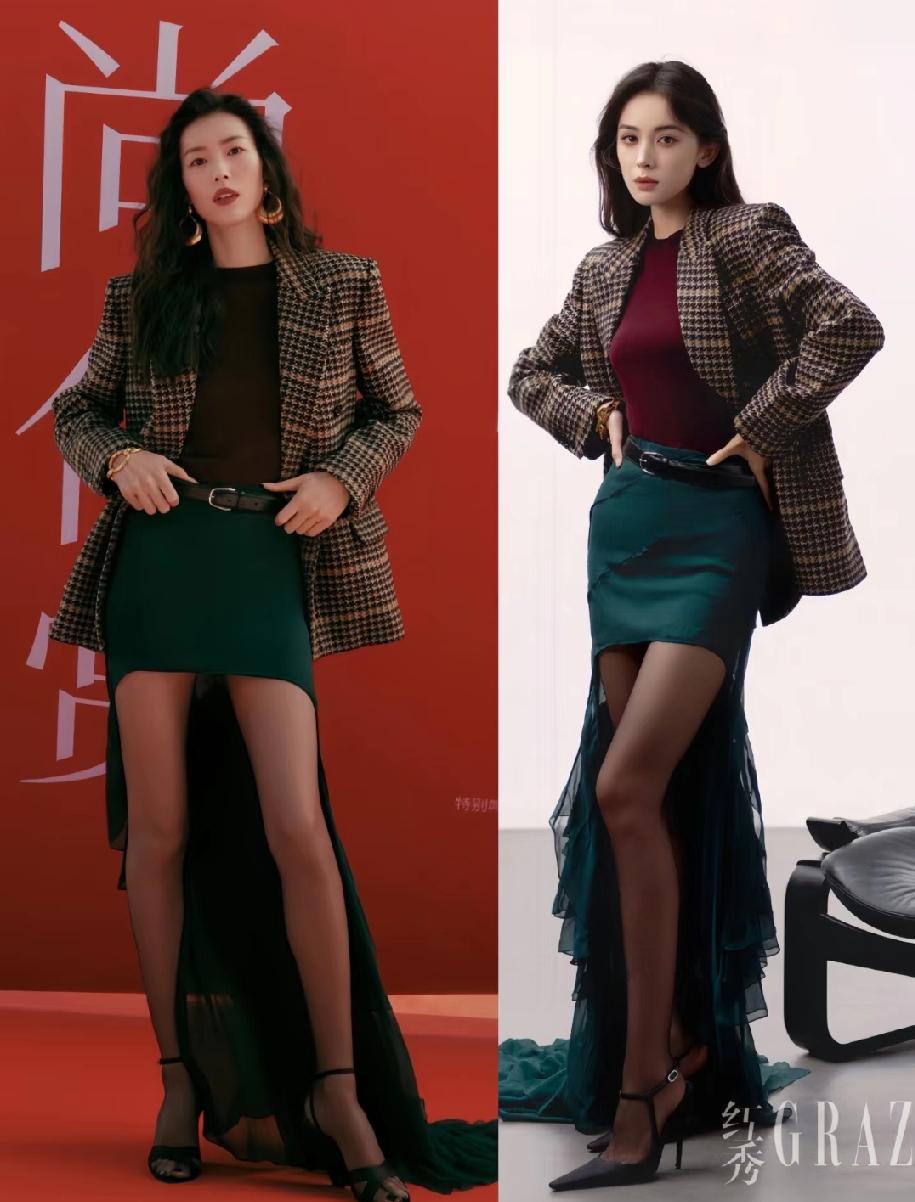 娜扎刘雯撞衫，谁更胜一筹？论长相，娜扎更符合传统大美女定义，颜值能打；但服装呈现
