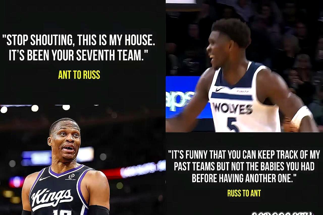 我承认少爷的攻击力有点强了哈哈哈哈哈。爱德华兹当着面就冲威少喊话，说这是