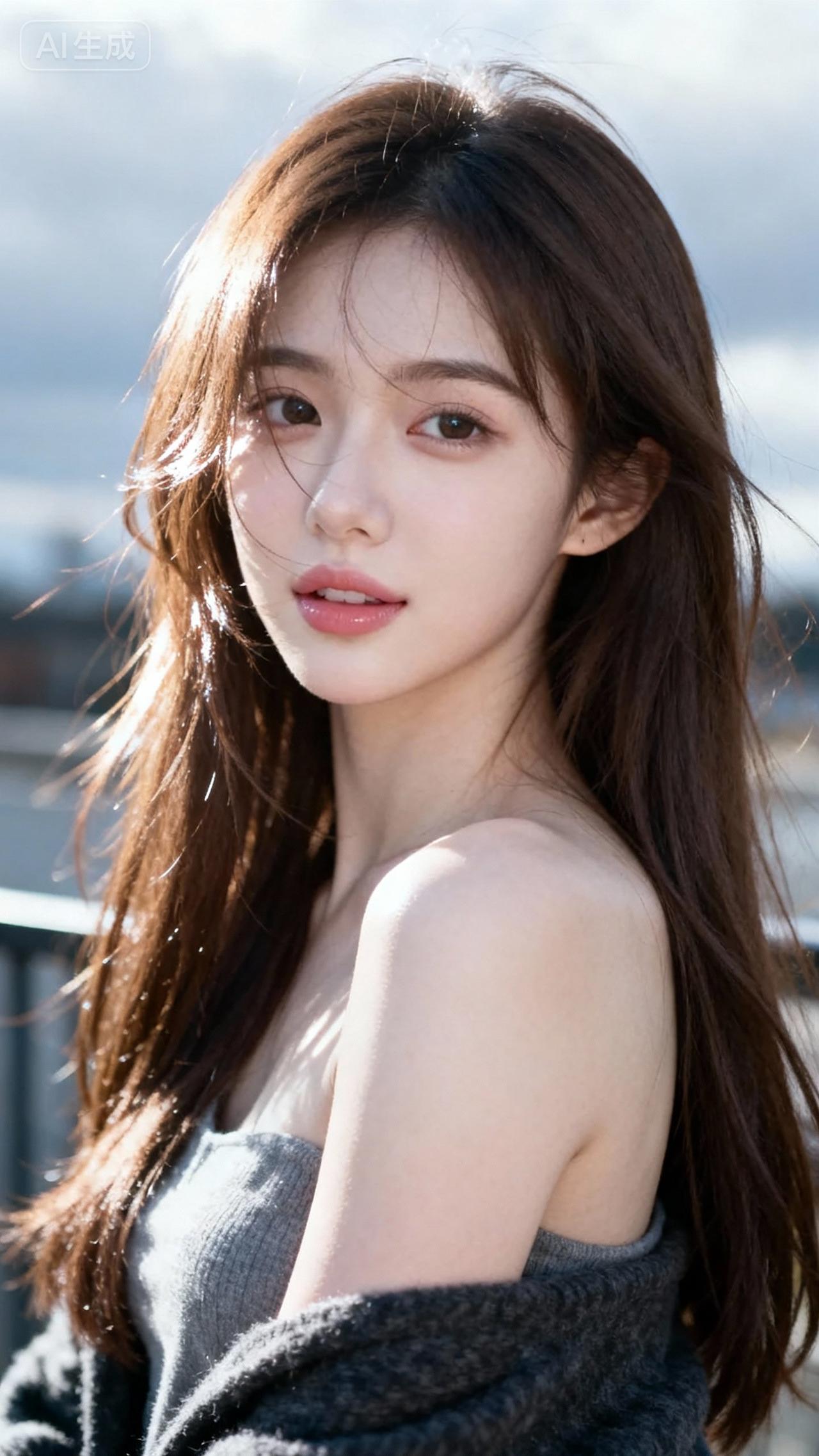 阳光下的温柔少女，散发着自然的美感发一张图片证明猫咪的可爱