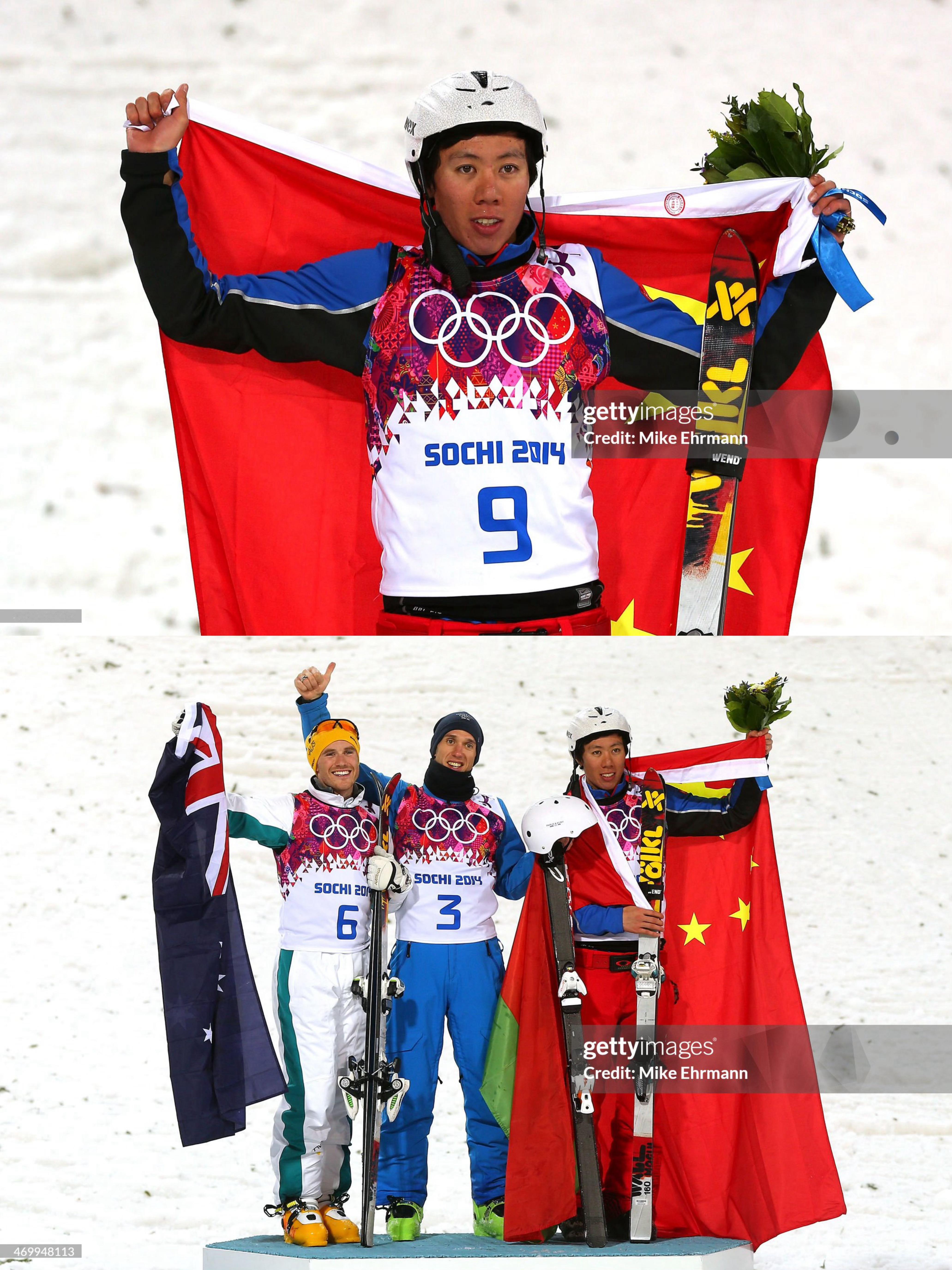 中国队历届冬奥战绩——【自由式滑雪男子空中技巧】连续六届登台，累积3金