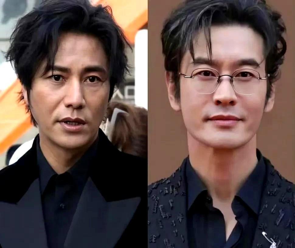 陈坤和黄晓明最近参加活动的生图把我惊到了！76年2月的坤哥和77年11月的晓明