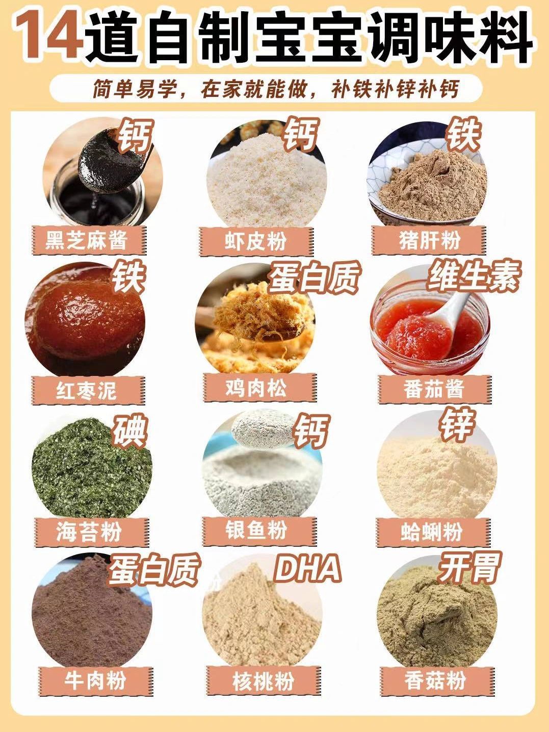 14道自制宝宝辅食调味料丨宝宝爱上吃饭​​​