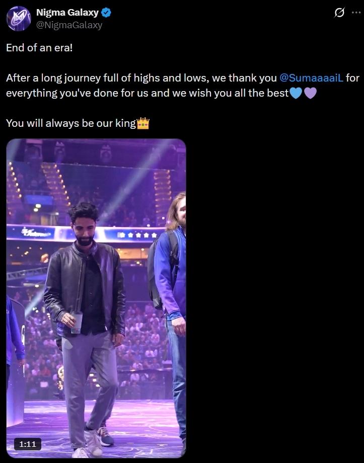 Nigma官宣二号位苏美尔离队这个队伍TI成绩也获得了前六，结果把鬼哥踢了，