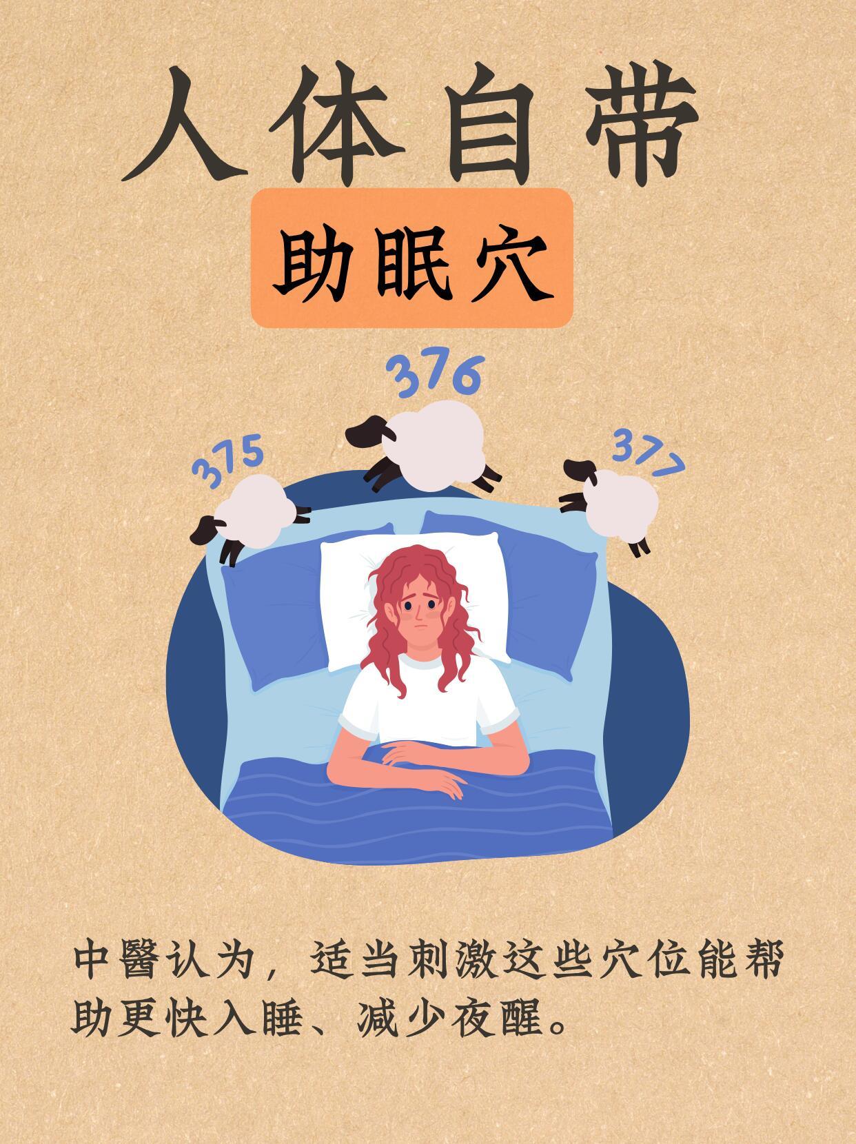 人体自带的睡眠开关，揉开了才知道睡得多香。日常按摩可按顺序来按健康养生​​​
