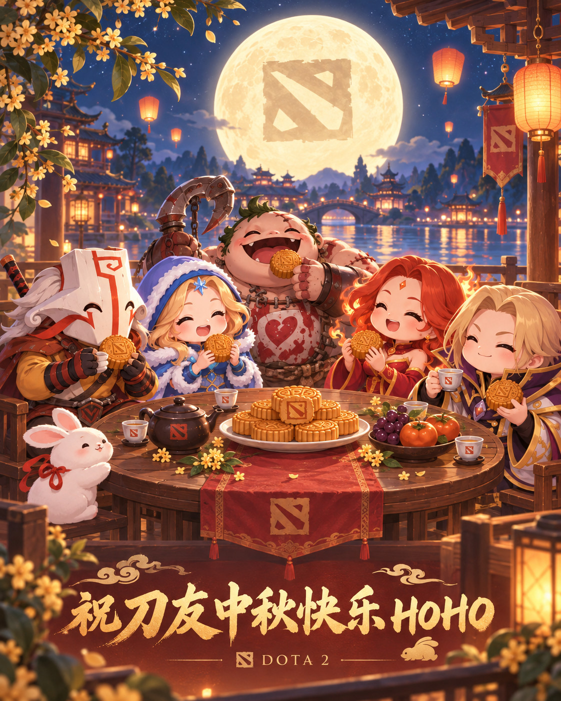 祝DOTA2刀友们中秋快乐！👌HOHO图片由chatgpt