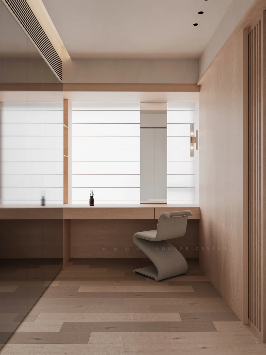 新案预告|极简原木风衣帽间