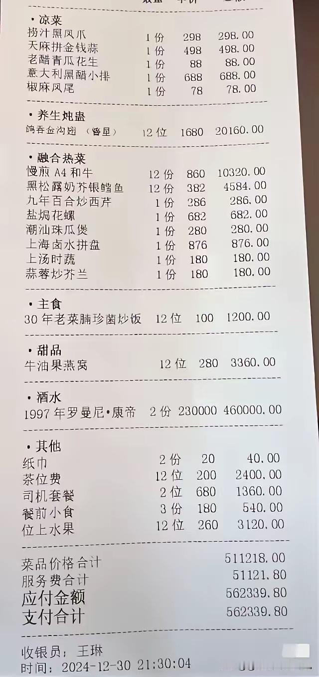 天-价-菜，每一道都是，我吃不起的存在！​​​