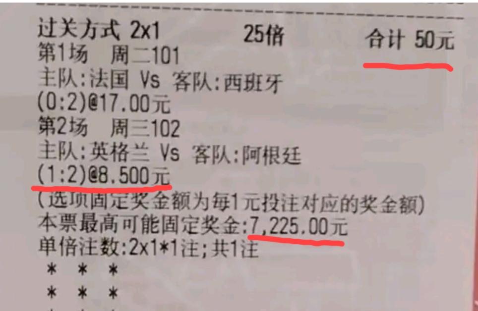 这绝对是高手，单吊半决赛两场比赛的比分，成功以50块钱博得7000多巨奖！小编