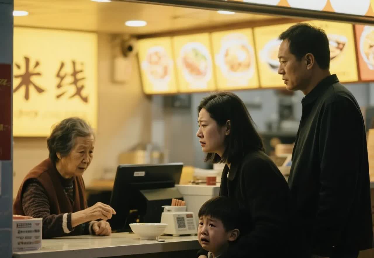 今天中午吃米线碰到个事儿，给开店的友友们提个醒，前台真别轻易让老人守！