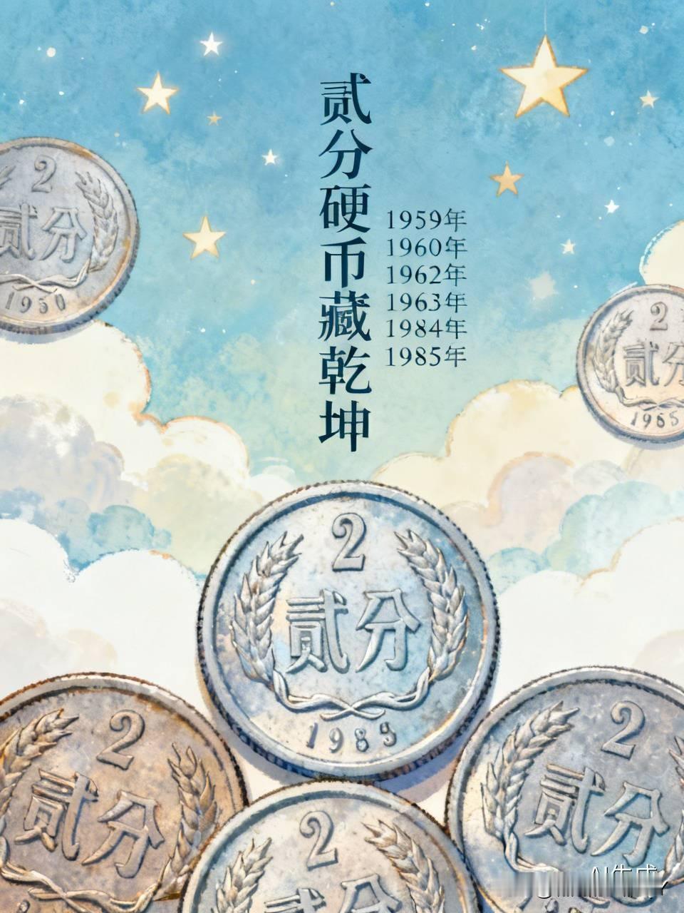 贰分硬币藏乾坤有网友说，二分硬币里面有个六小福，他们的精品价值高的能翻几万倍。