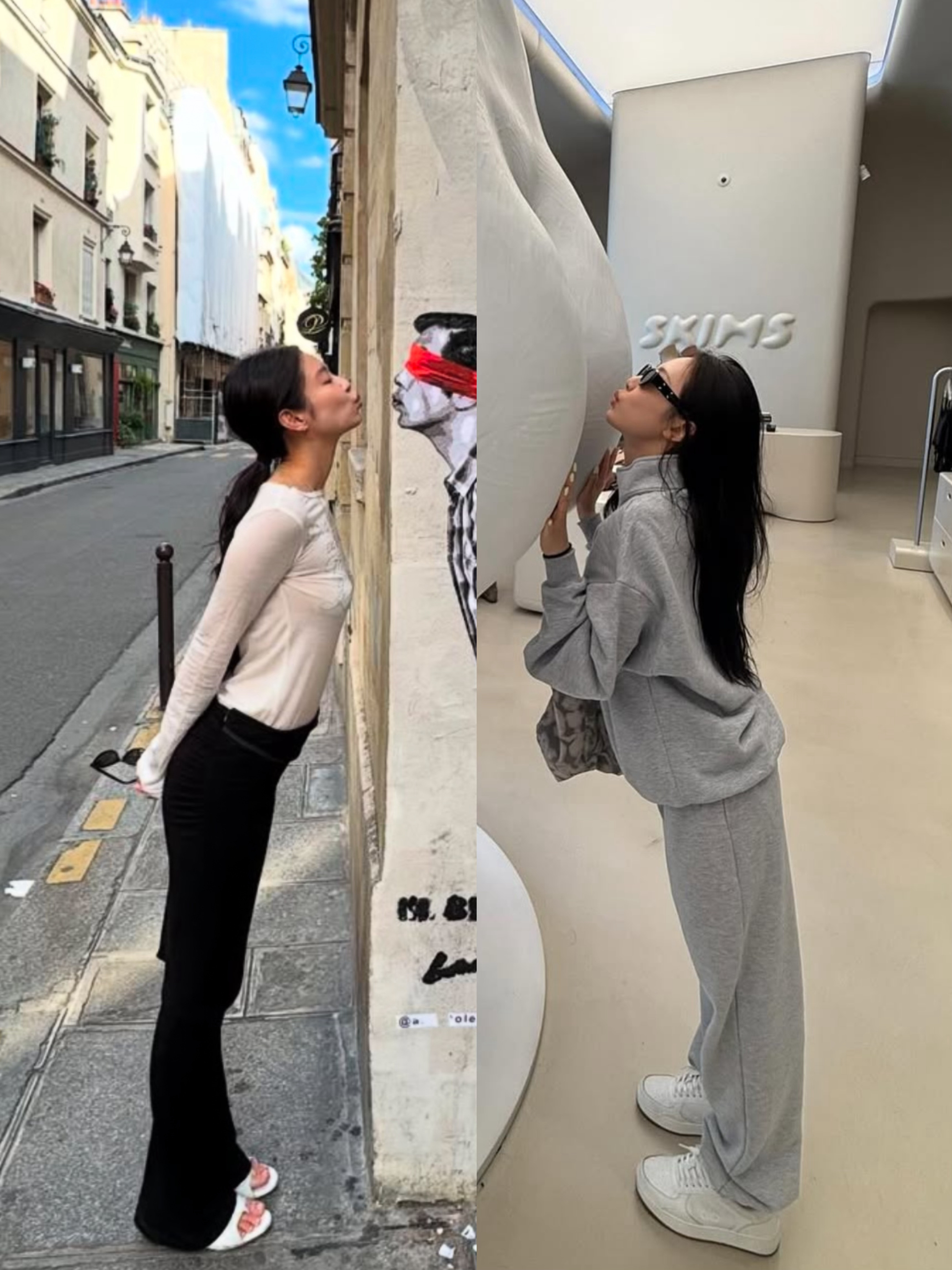 怎么看待Jennie（左）发完后宁艺卓（右）五天后直接一个同款姿势​​​