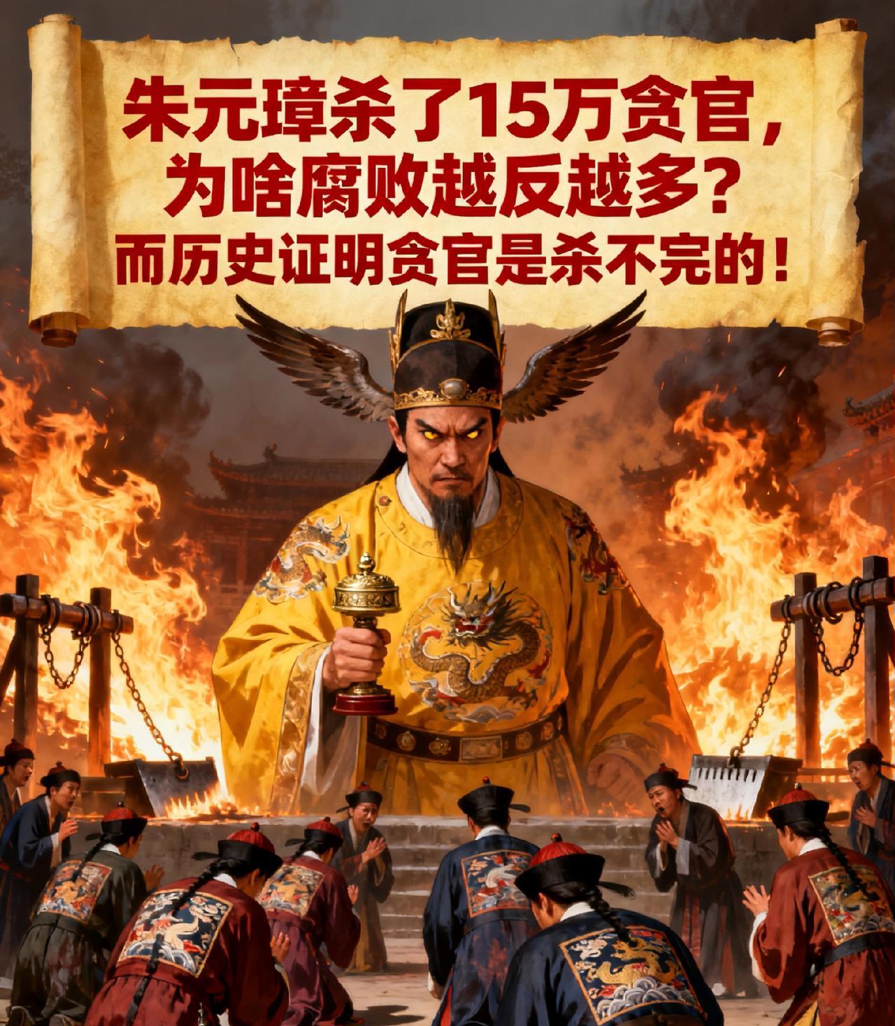 朱元璋杀了15万贪官，为啥腐败越反越多？而历史证明贪官是杀不完的！《大诰》！6