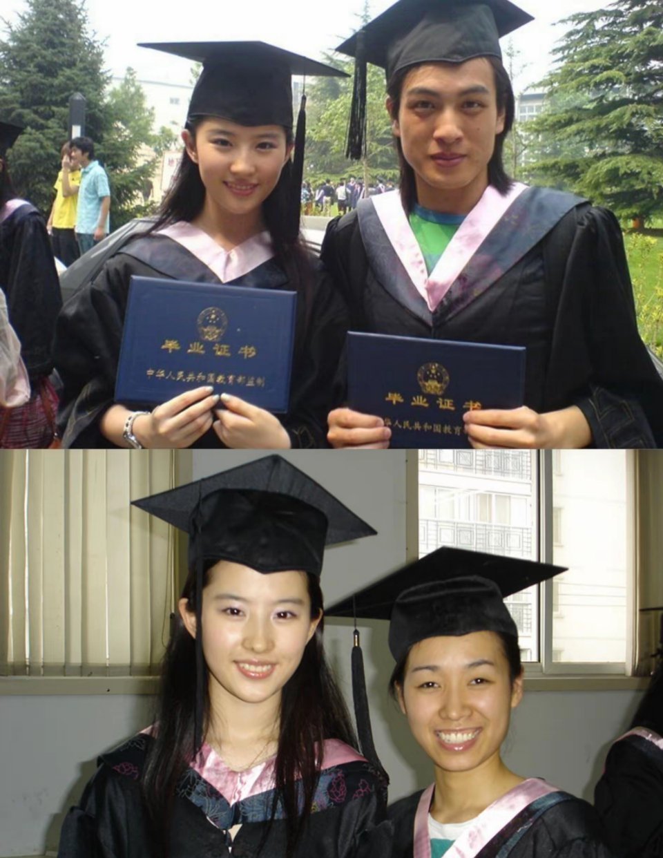 刘亦菲北京电影学院毕业典礼，真是青葱岁月