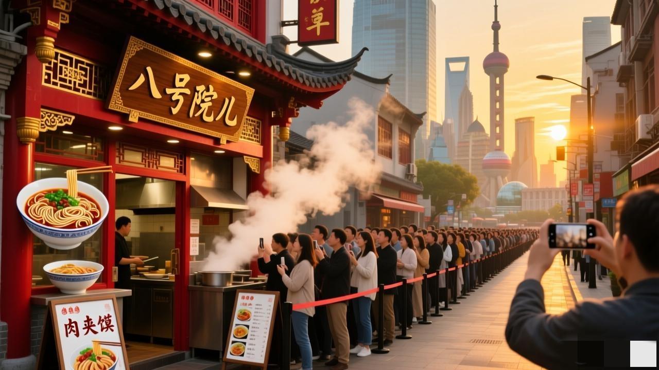 不是限量球鞋，只是一碗32块的油泼面！某位曾跌落神坛的男星在上海开的面馆，硬