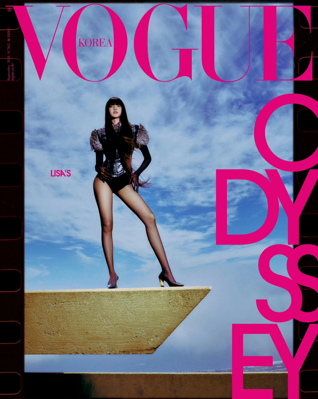 Lisa韩版Vogue九月刊封面画报，穿着LV2026秋冬新装出镜，搭配