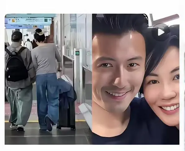 笑死我了！看谢霆锋和王菲的背影，还真有一种妈妈带着儿子出门的感觉……王菲身材
