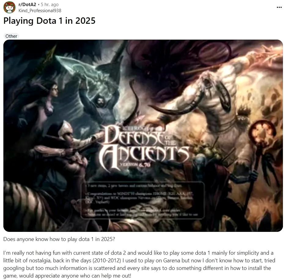 DOTA2:国外红迪社区水友说刀塔2太复杂了，希望回归刀塔1现在刀塔2确实