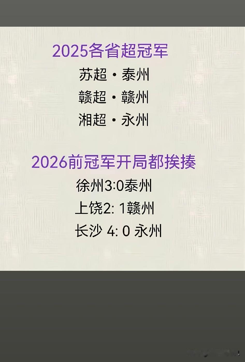 什么情况！各省超开启卫冕魔咒！回看2025赛季，苏超泰州、赣超赣州、湘超永州