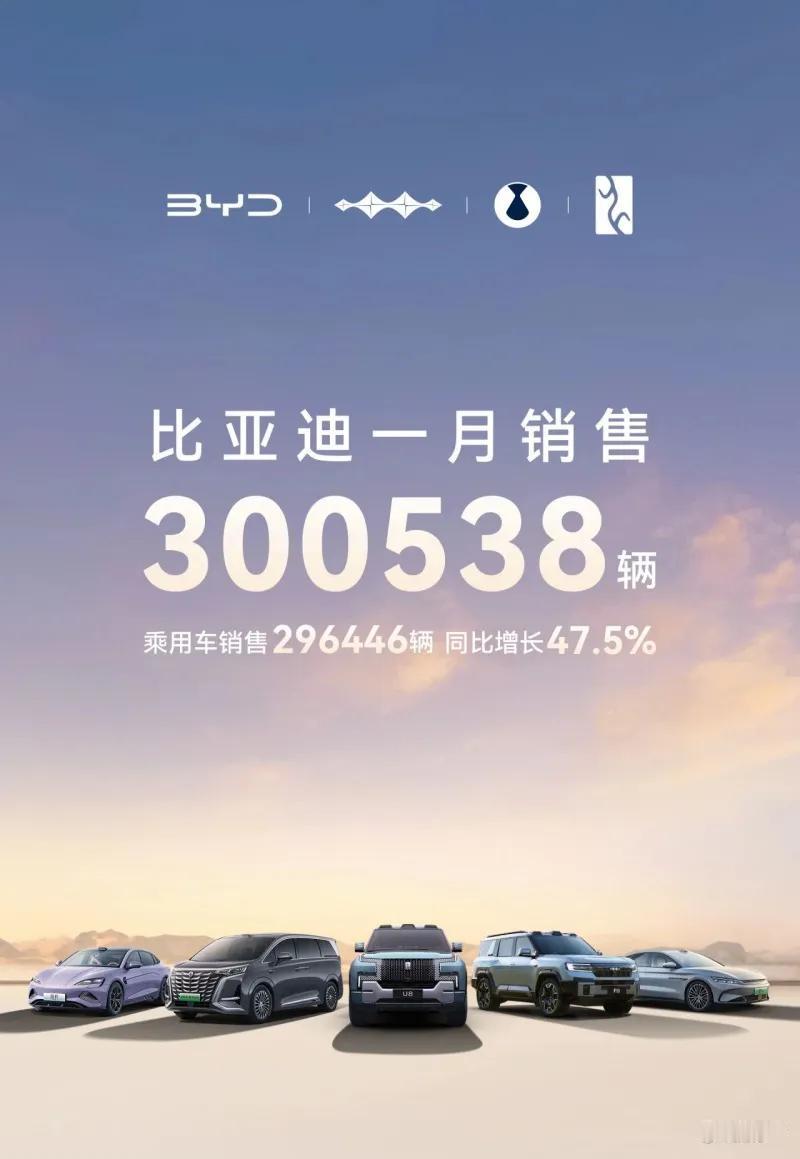 传统车企三巨头2025年第一份成绩单公布！速速来看！1、比亚迪：比亚迪202