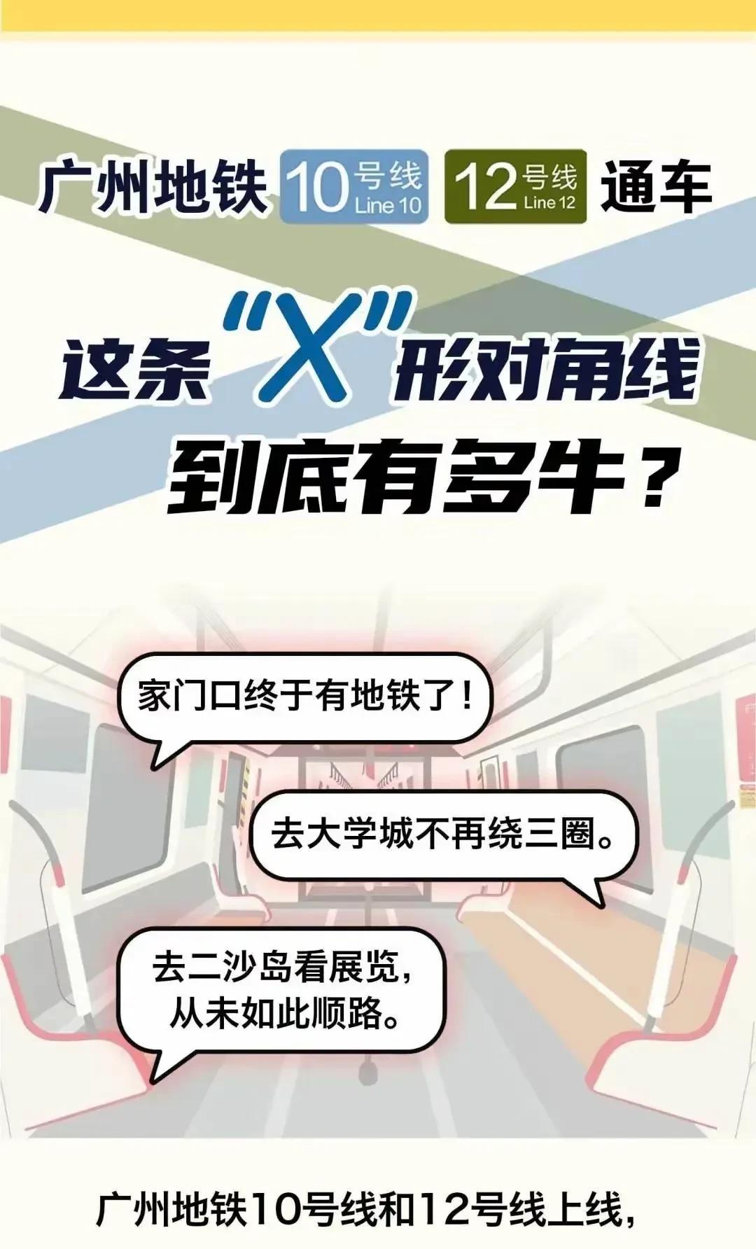 2025年6月29日真是广州地铁的大日子！十号线、十二号线双线开通，“十字+