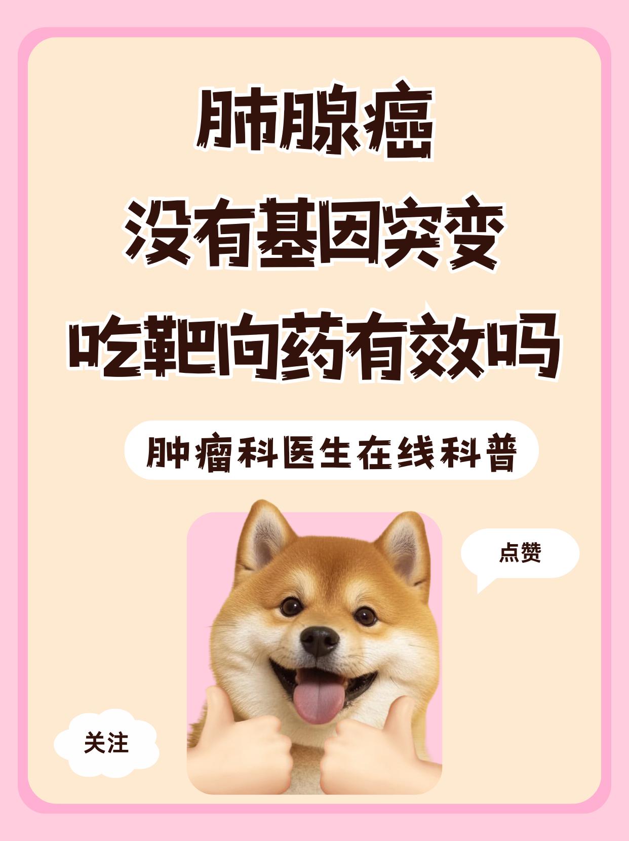 肺腺癌没有基因突变吃靶向药有效吗“主任，我肺腺癌没查到基因突变，吃靶向药还有用