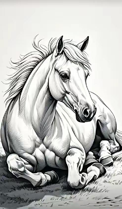 骏马图中有一张人脸，你能找到吗？可难了