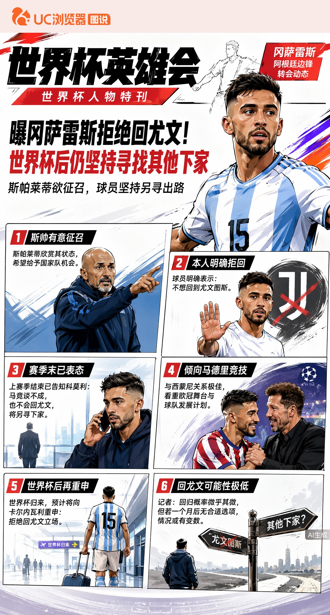 曝冈萨雷斯拒绝回尤文！世界杯后仍坚持寻找其他下家