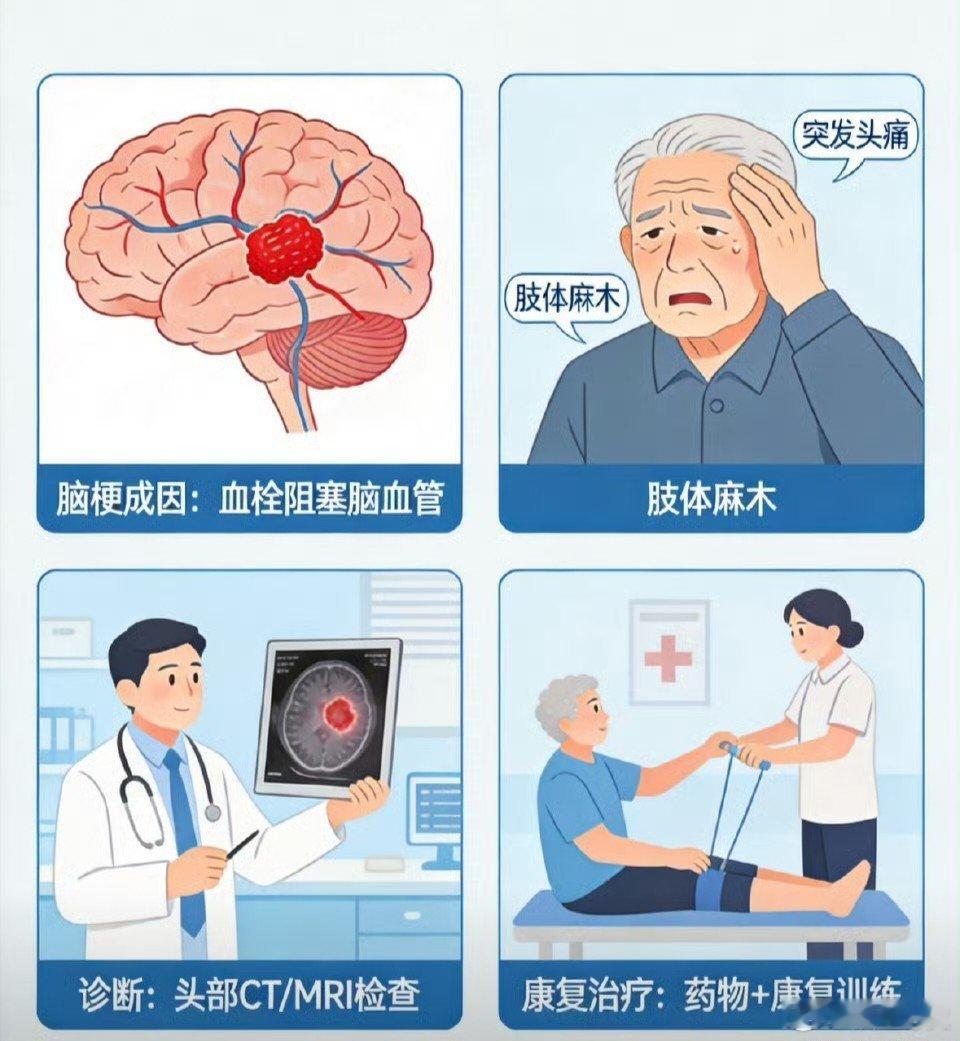 患脑梗的人有这6大共性很多脑梗患者都有这6个共性，大家要多留意：1️⃣长期有高血