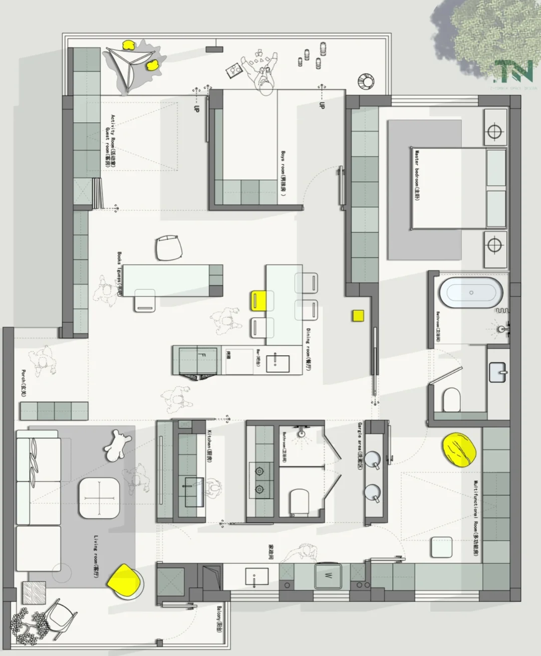 户型优化｜135平常见通用户型优化｜7版方案