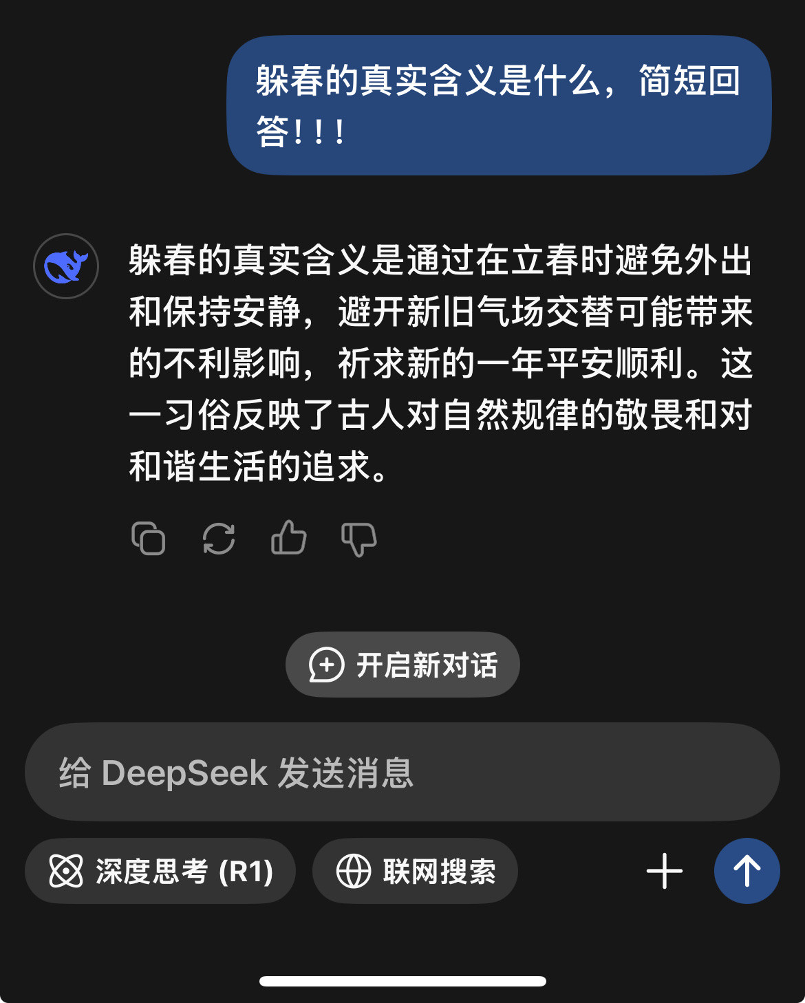 躲春真想夸一夸DeepSeek，是真的能理解到我的每一个标点符号，不愧是本土A