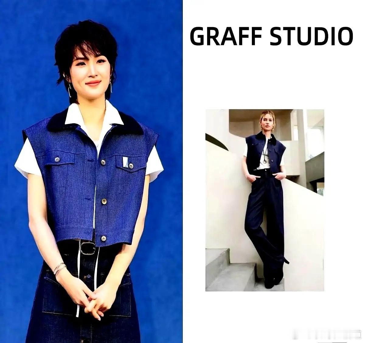 发现没，姚安娜这个人，她跑去广州车展给自家新车阿维塔站台，一身牛仔短裙套装，却在