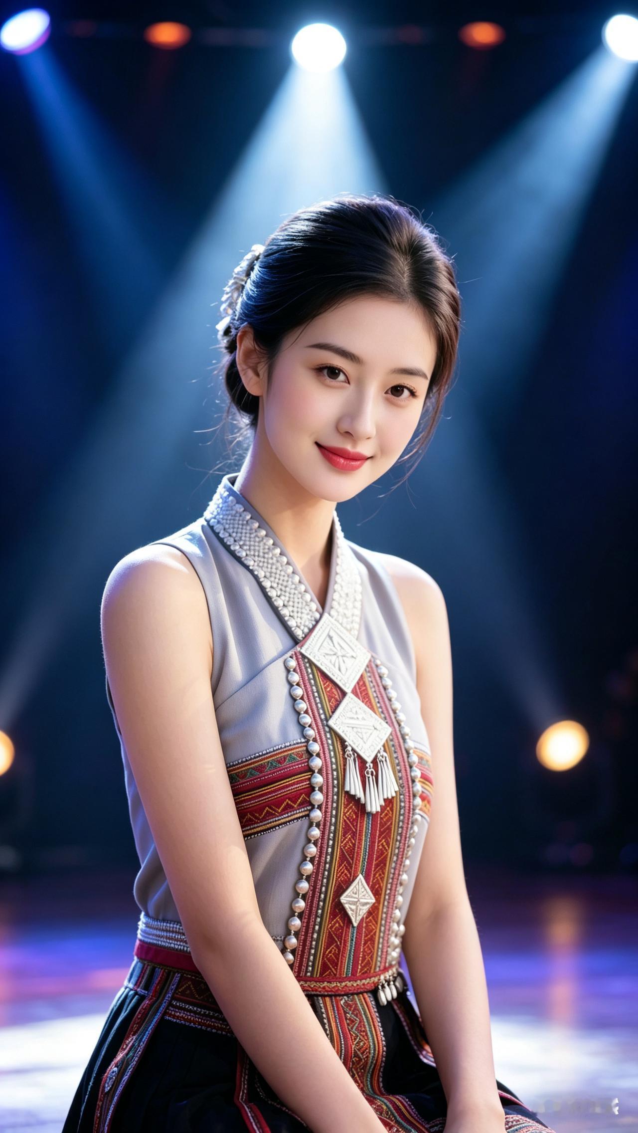 月华如练，美人如画。两位美女，各有独特。看看读者评: