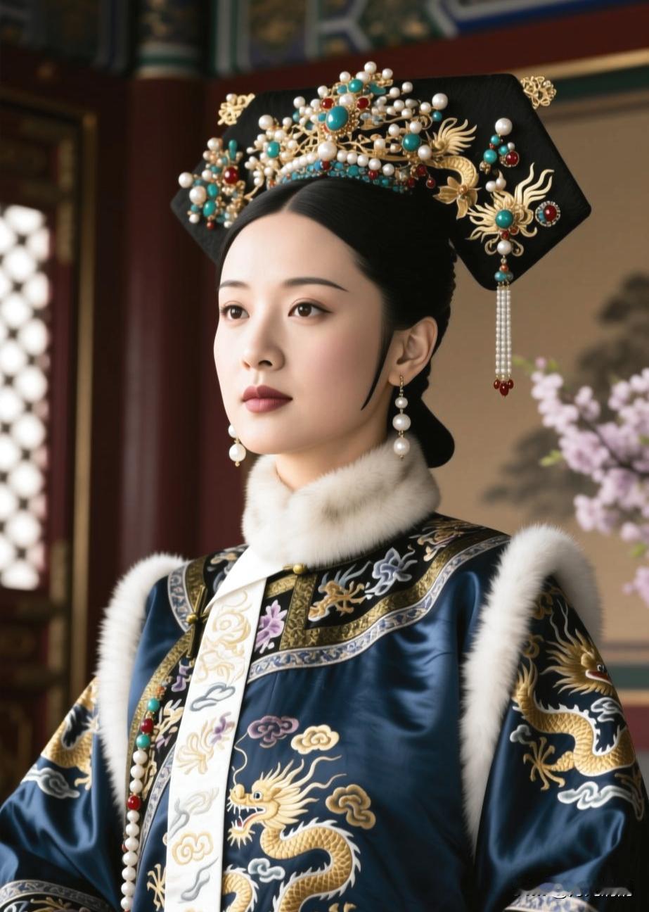她13岁嫁给姑父皇太极，为皇太极生下了皇九子福临；在儿子顺治帝继位后，她被尊皇太