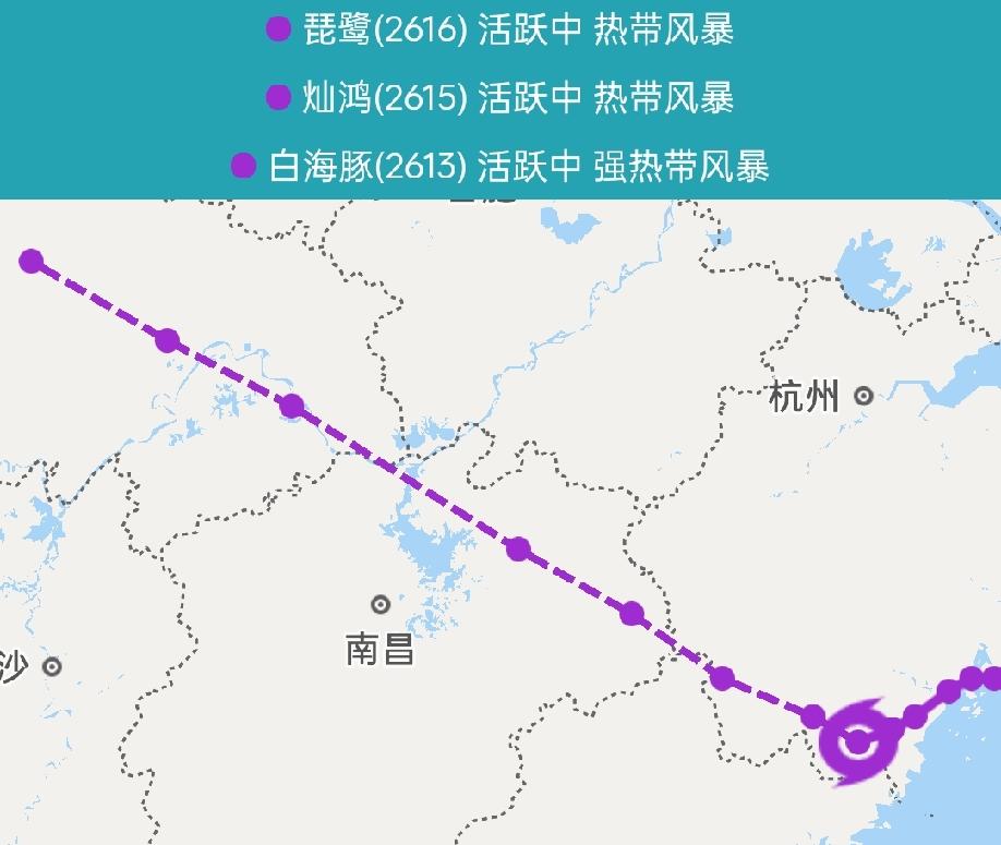 台风“白海豚”的行进路径有偏南和偏西向的变化，8号还预判它登陆浙江之后往北穿过安