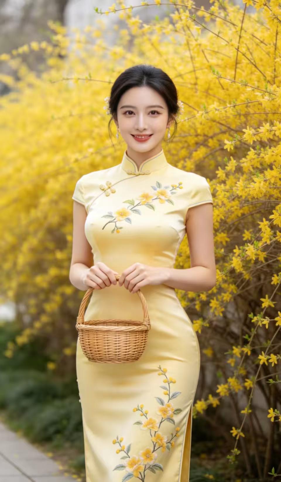 忆秦娥·旗袍情旗袍妙，针匀纹雅温柔调。温柔调，配色佳处，用心凝造。