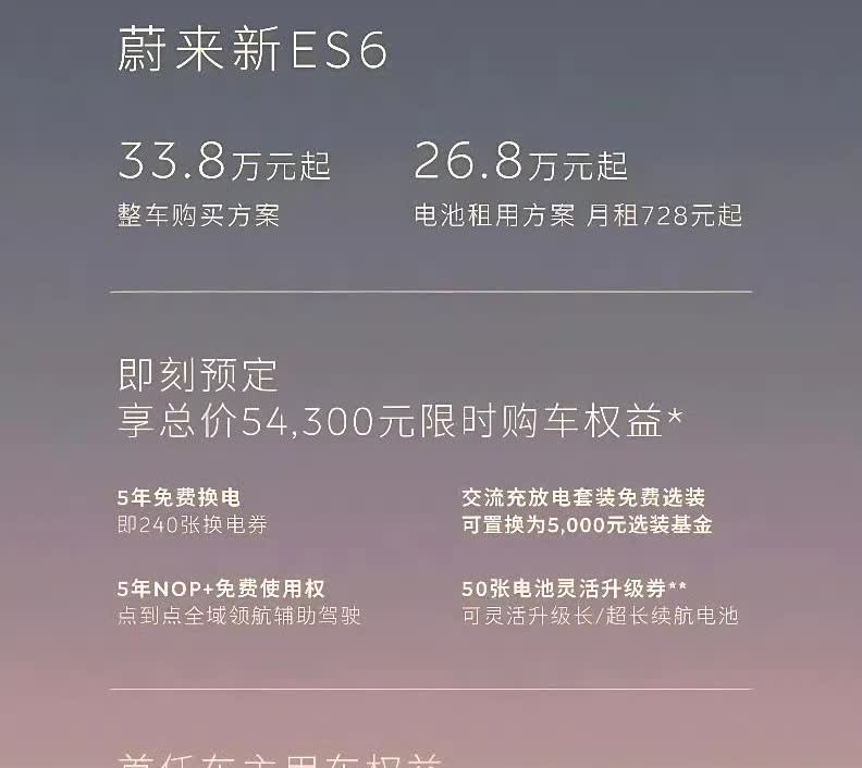 蔚来2025款5566正式发布，价格…站在我个人的角度：我202