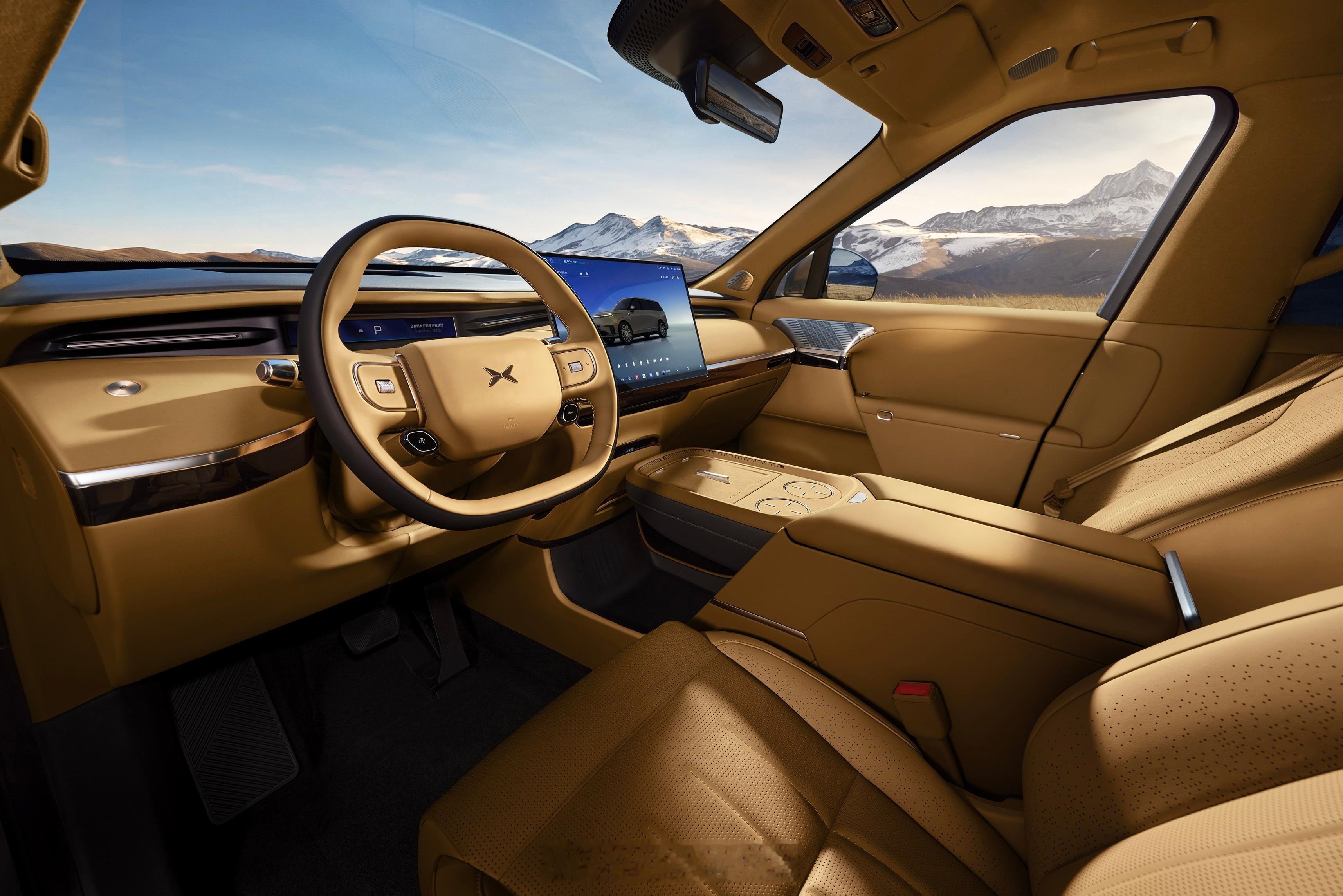 小鹏GX内饰官图曝光，大家觉得定价会是多少？寰宇量子设计理念×飞航头等舱体验领航