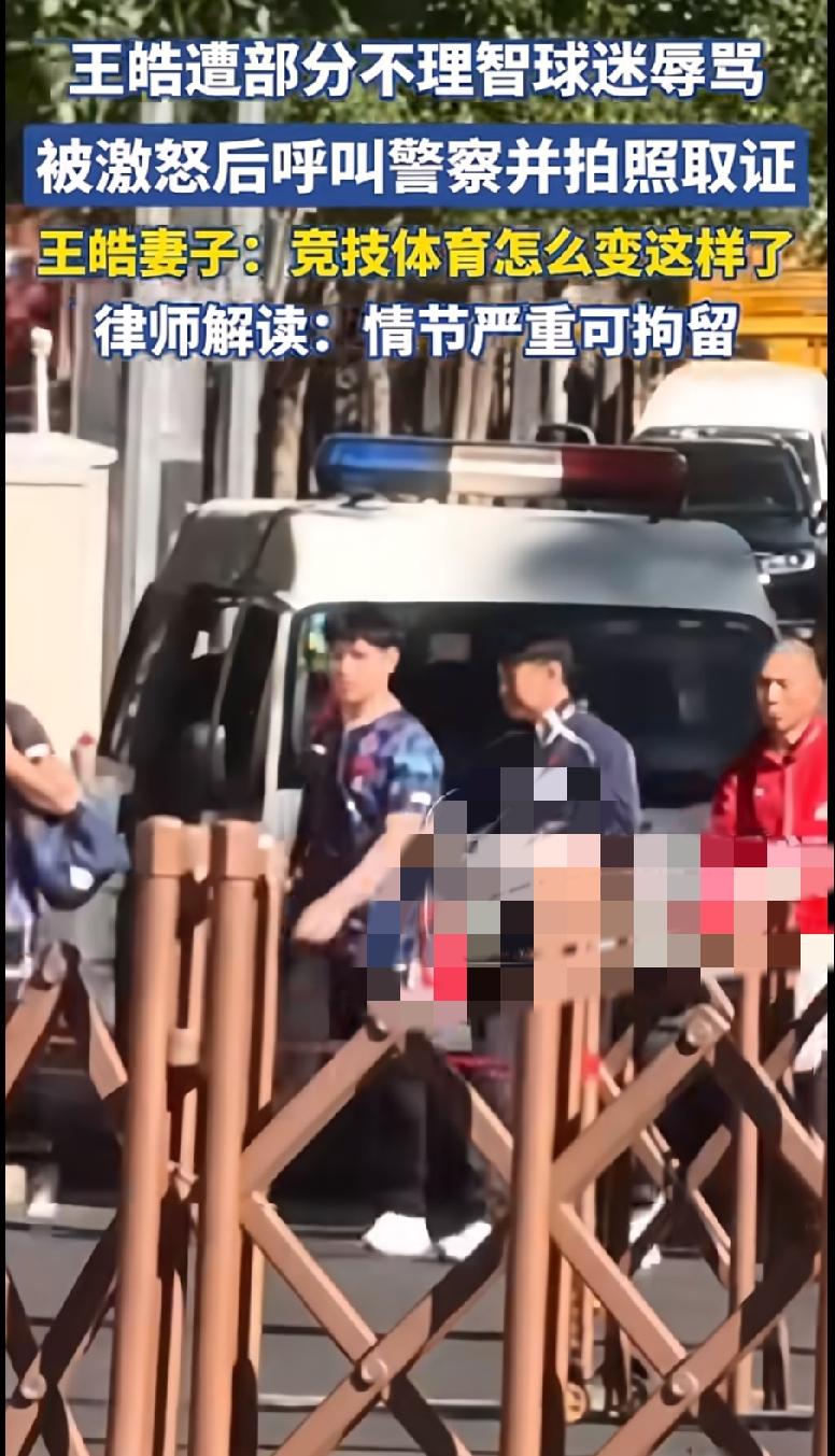 不知道大家刷到这个视频没有。王皓在场外遭到部分不理智球迷当众辱骂，被激怒后拍照