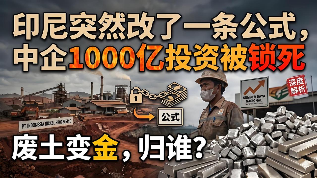印尼卸磨杀驴！百亿镍投资刚落地，就被釜底抽薪印尼这波操作，简直把过河拆桥玩