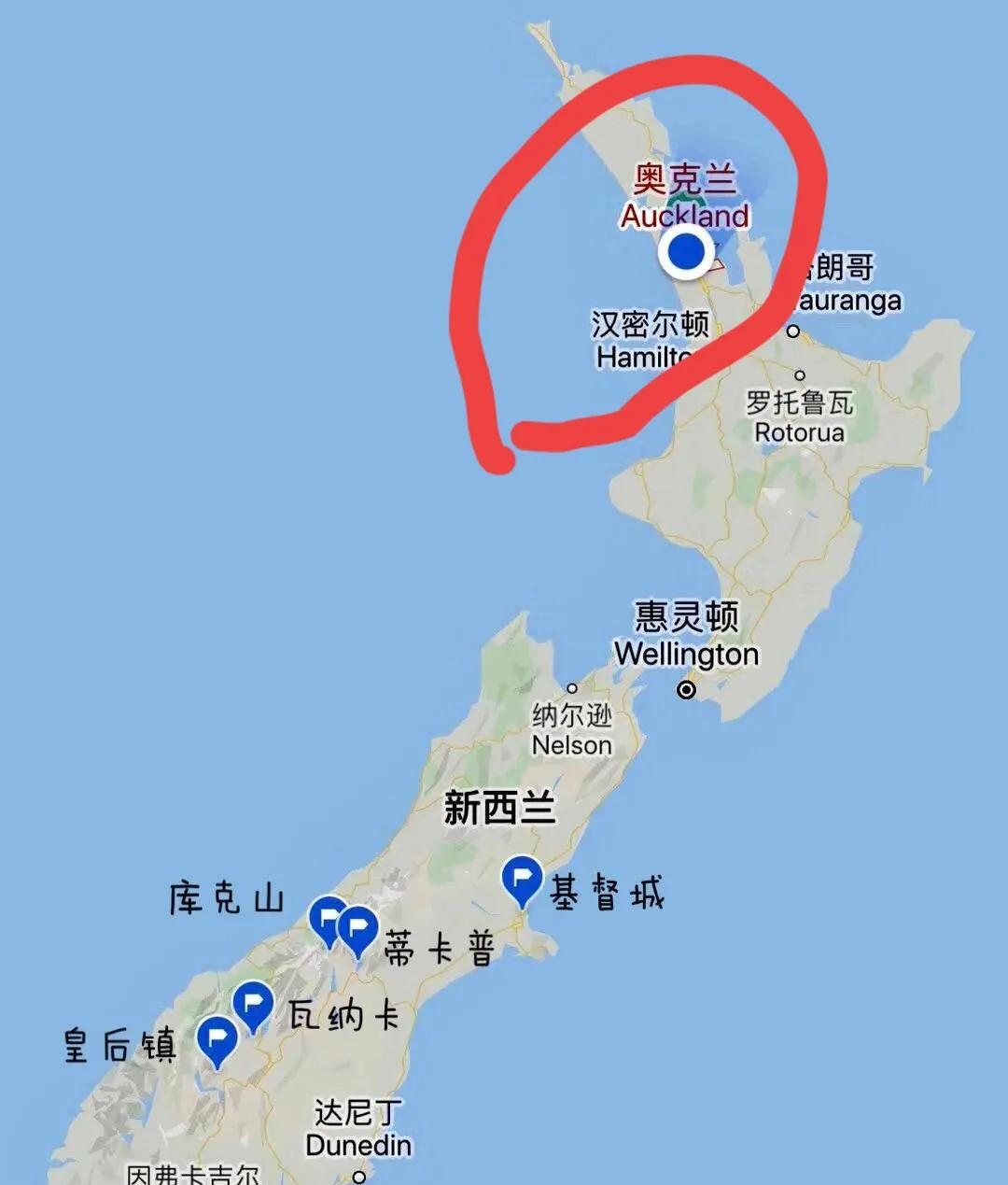 新西兰基本上是举全国之力发展奥克兰，根据资料显示，奥克兰是新西兰最大的城市，其人