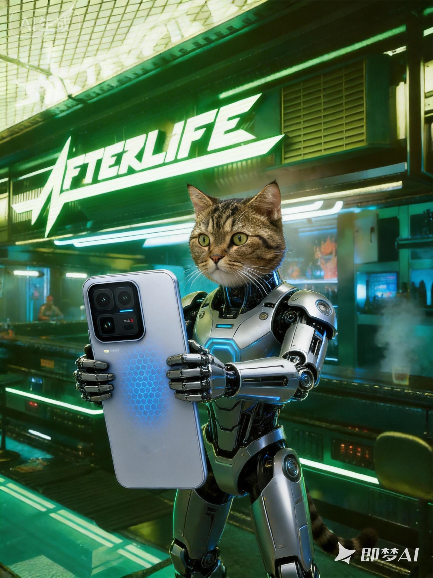 赛博朋克风搭配电竞手机，这氛围感不就来了吗？让我家的小猫小狗也要体验上iQOO1