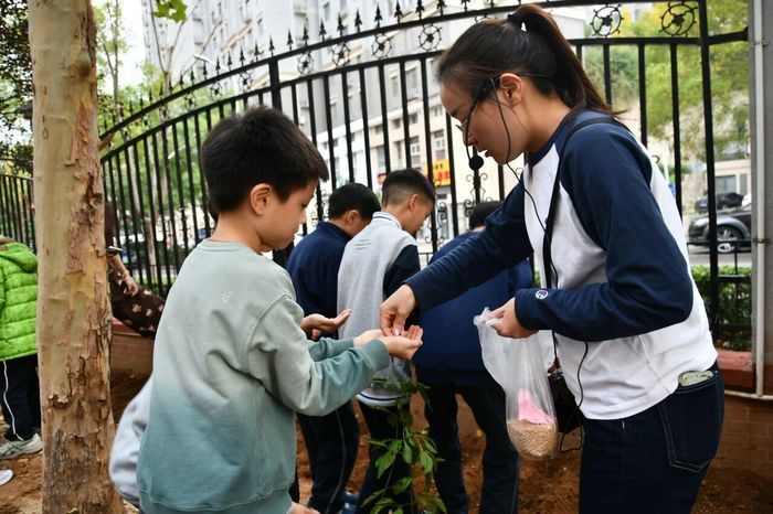 济南高新区奥龙小学开展全员劳动种植活动