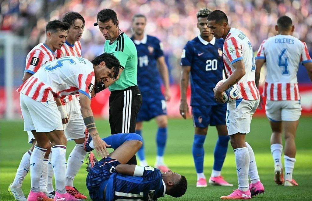 南美喜欢踢脏球吗？2026世界杯1/8决赛法国1-0巴拉圭，整场姆巴佩