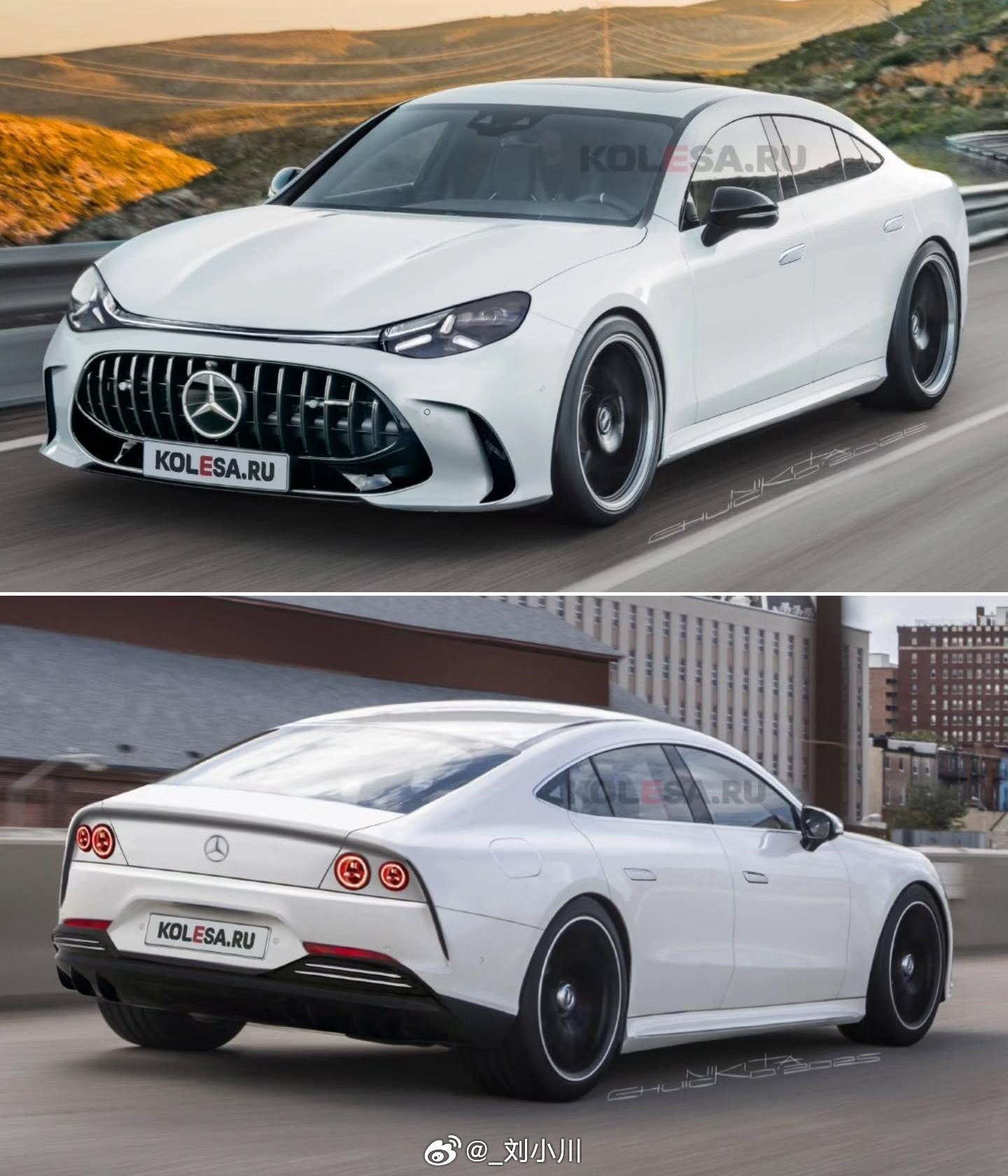 奔驰全新AMGGTSUV&轿跑渲染图图1为奔驰全新AMGGT轿跑渲染