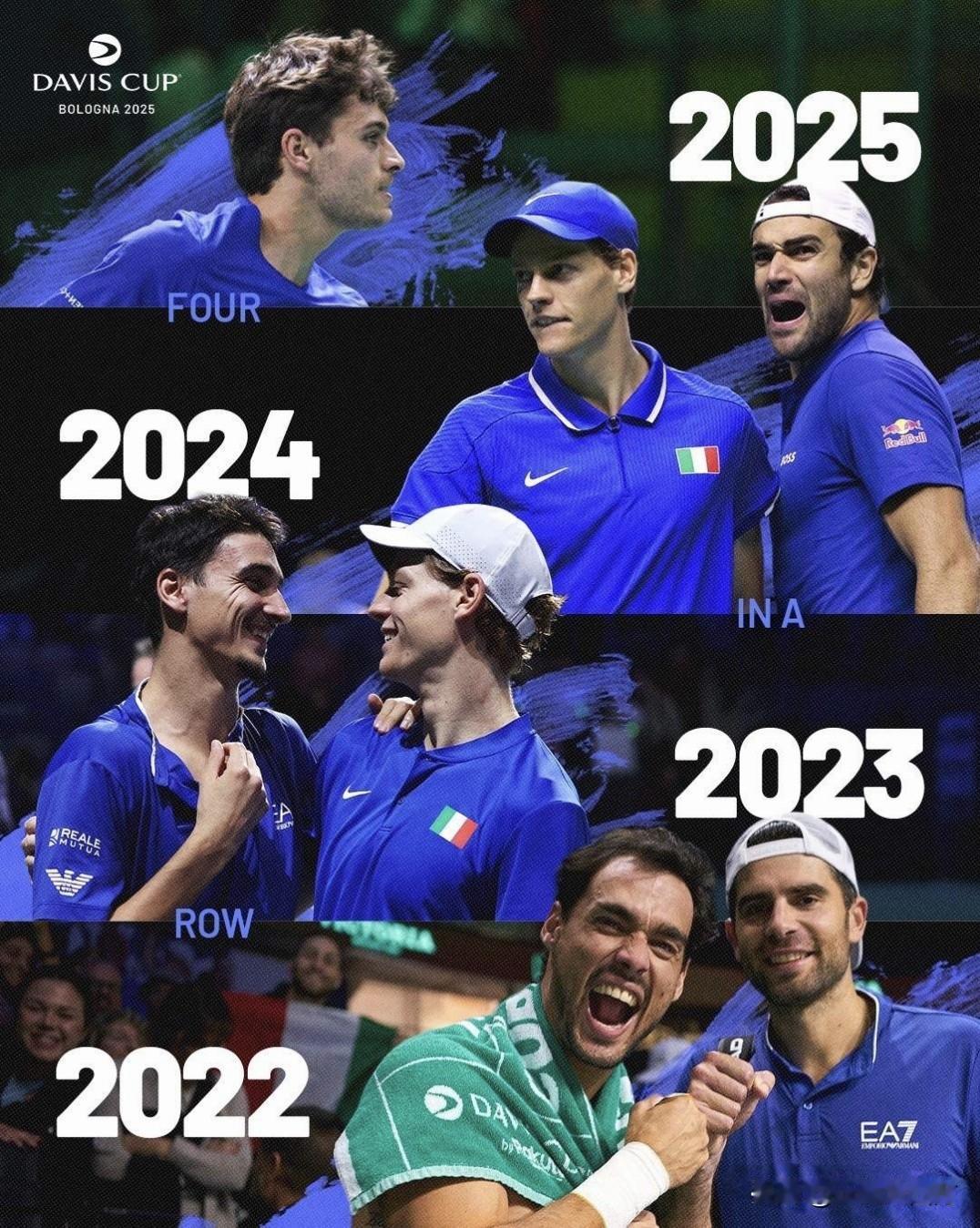 戴维斯杯网球团体赛半决赛，卫冕冠军意大利队虽然两大名将辛纳和穆赛蒂缺阵，但贝雷蒂