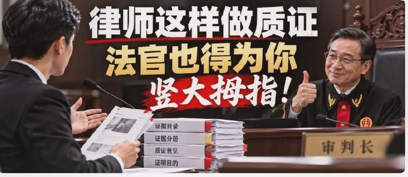 律师这样质证，法官都认可！13类庭审通用质证技巧很多人开庭质证，只会干巴巴