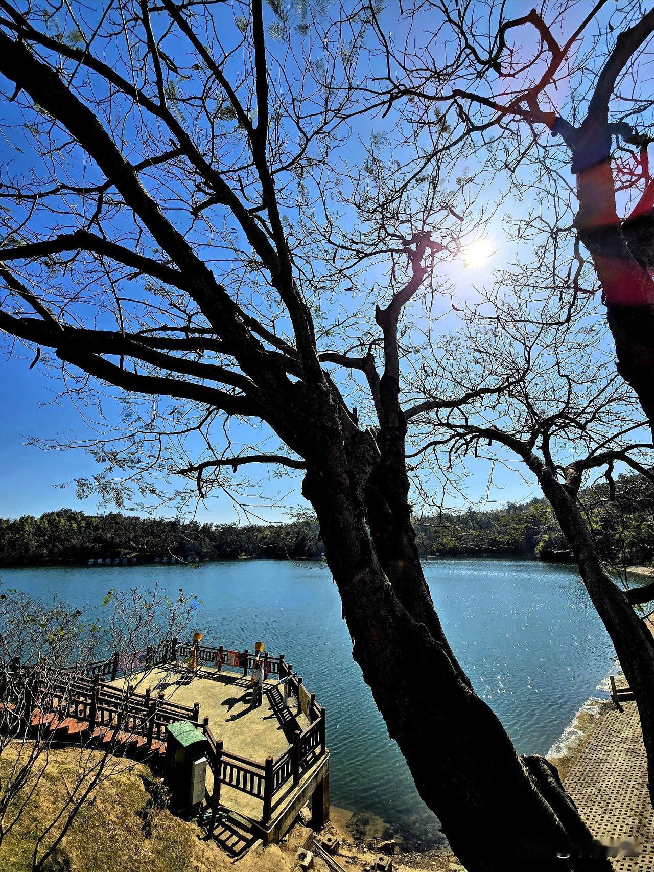 美丽的厦门天竺湖厦门天竺湖湖水清澈得像块巨大的翡翠，在阳光的照耀下波光粼粼。周