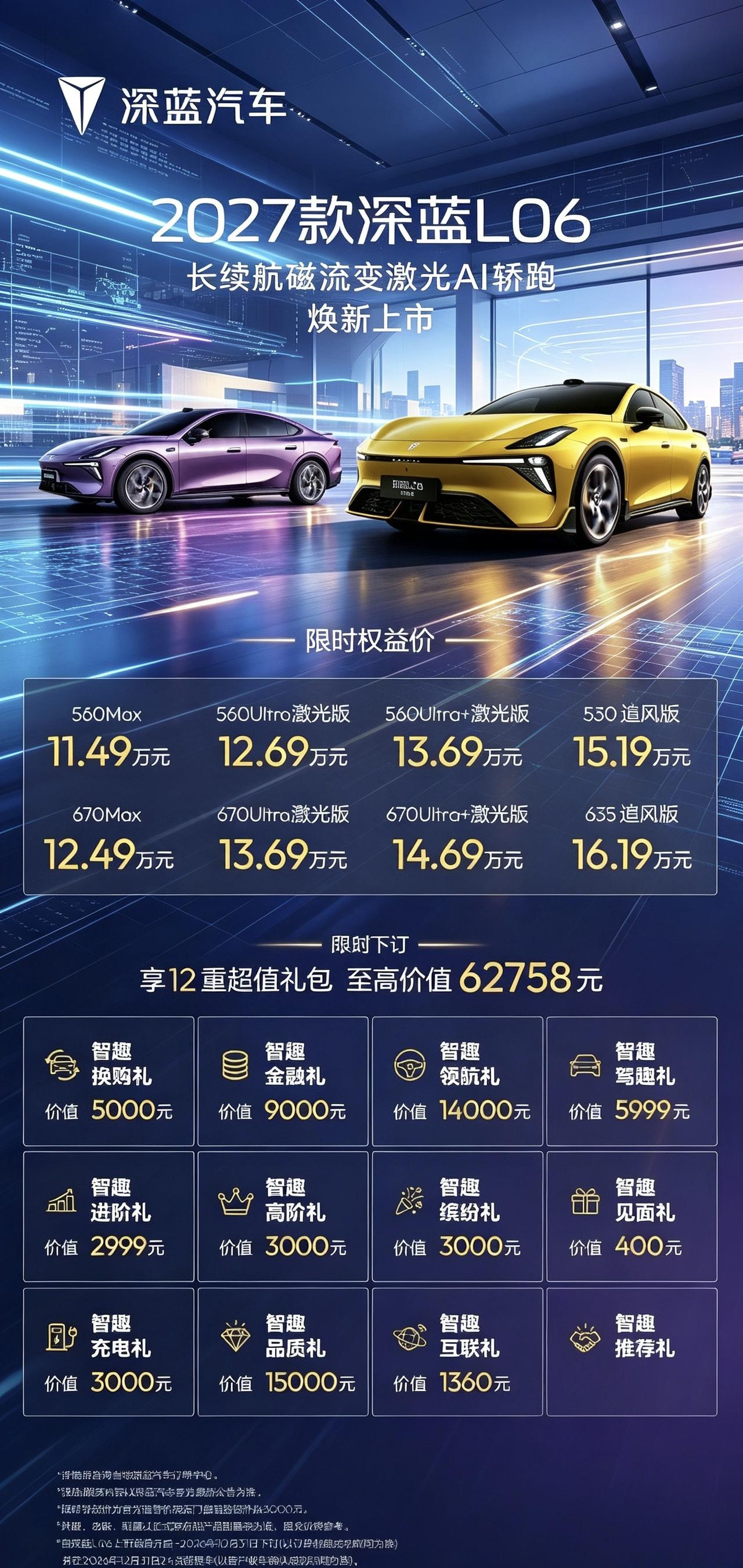 深蓝L06上新，科技座舱加持，年轻运动外观，豪华轿跑体验，长安汽车赋能，开启智能