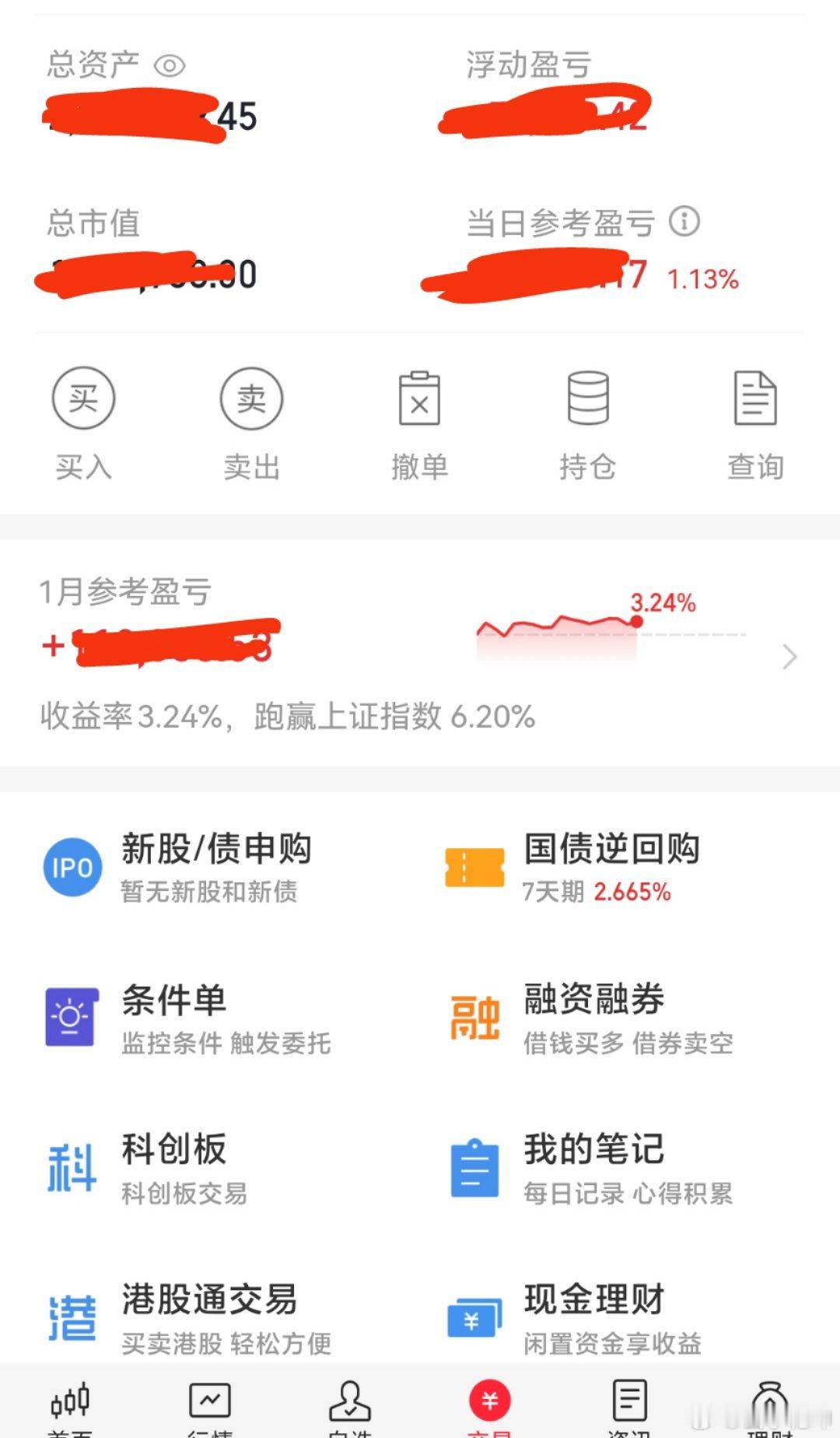 1月份整体盈利，新的一年，新的好运。