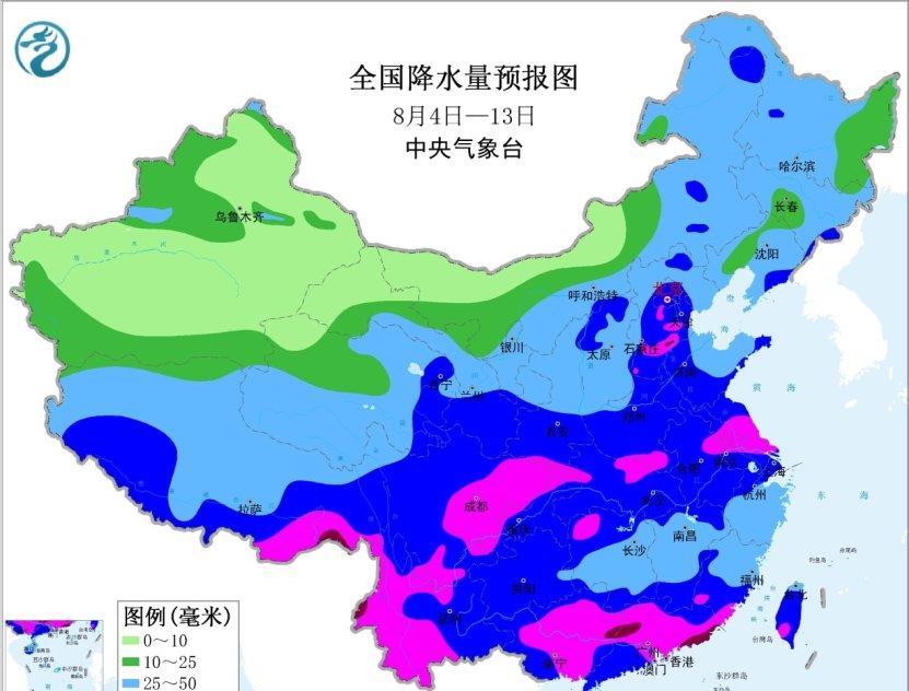 根据中央气象台预报，未来十天我国华南大部、西南东部、江汉、江淮流域雨水偏多，江汉